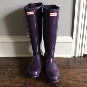 Deep purple y’all hunter rain boots